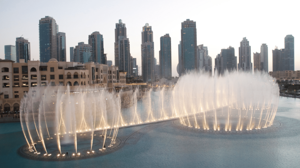 Dubai Fountain in Dubai, UAE