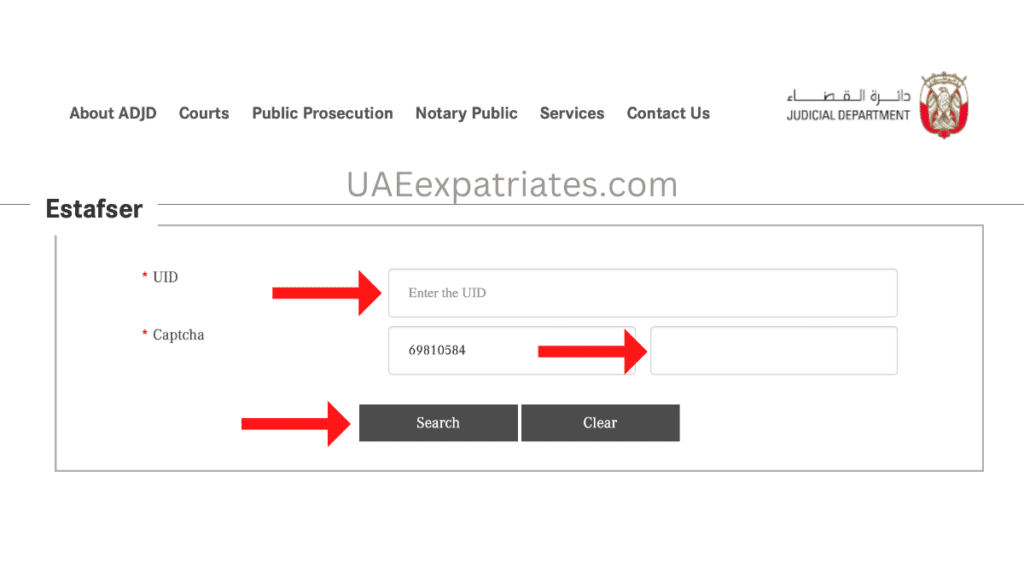 estafser abu Dhabi travel ban check online