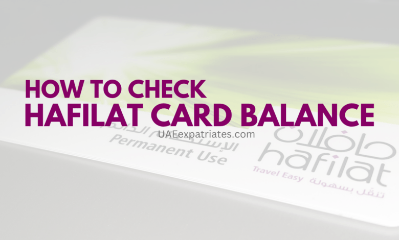 HOW TO CHECK HAFILAT CARD BALANCE ONLINE