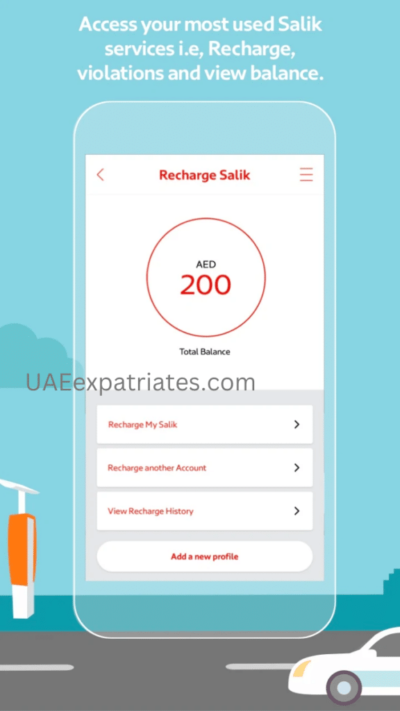 how to check salik balance on rta dubai drive app