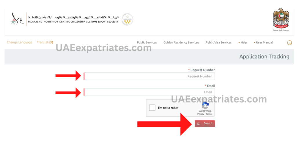 how to check golden visa application status on icp website