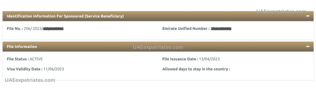 uae visa status check using your passport number