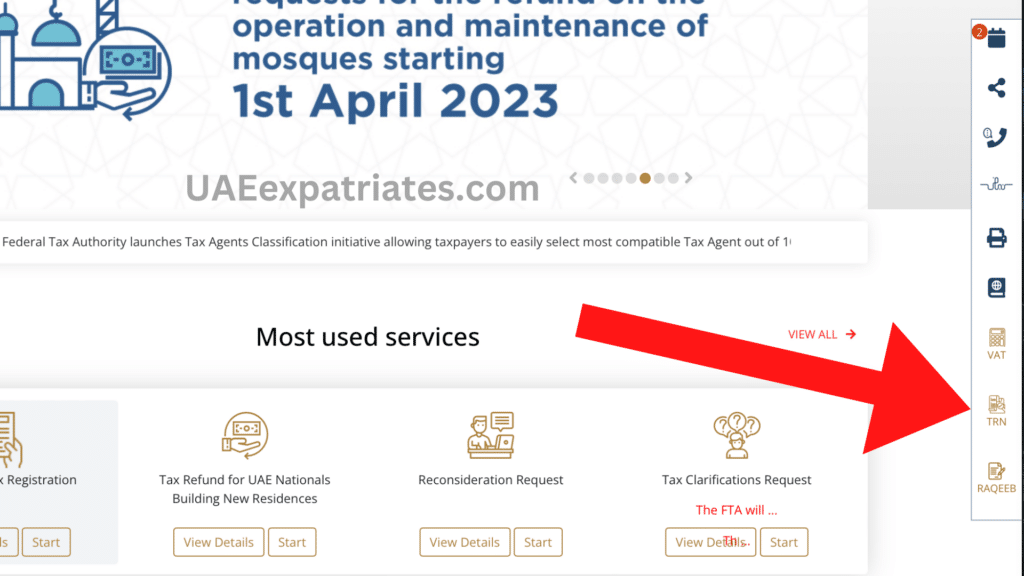 How to check and verify TRN number in UAE on the Federal Tax Authority website. 