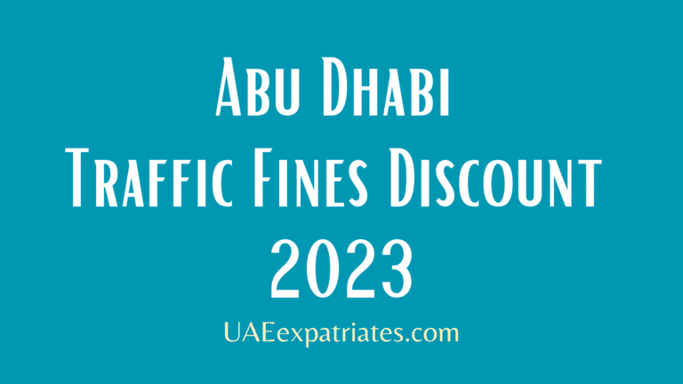Abu Dhabi Traffic Fines Discount 2023